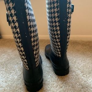 Merona Target Shoes Houndstooth Raingarden Boots Rubberfabric